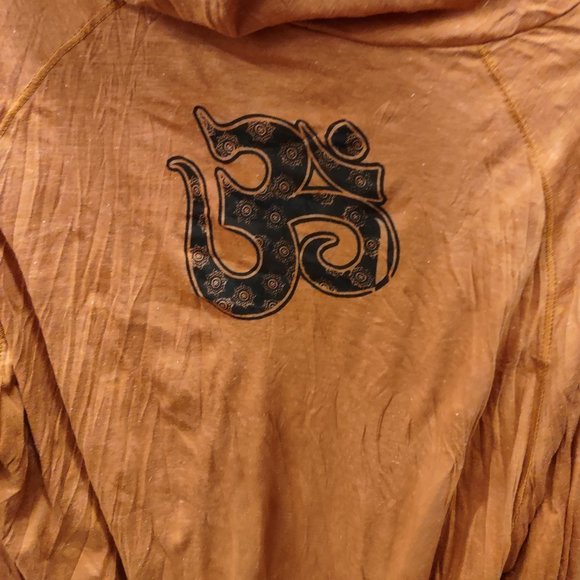 Orange pullover hooded long-sleeve top from Zig Zag Asian Collection size XL - Picture 4 of 5